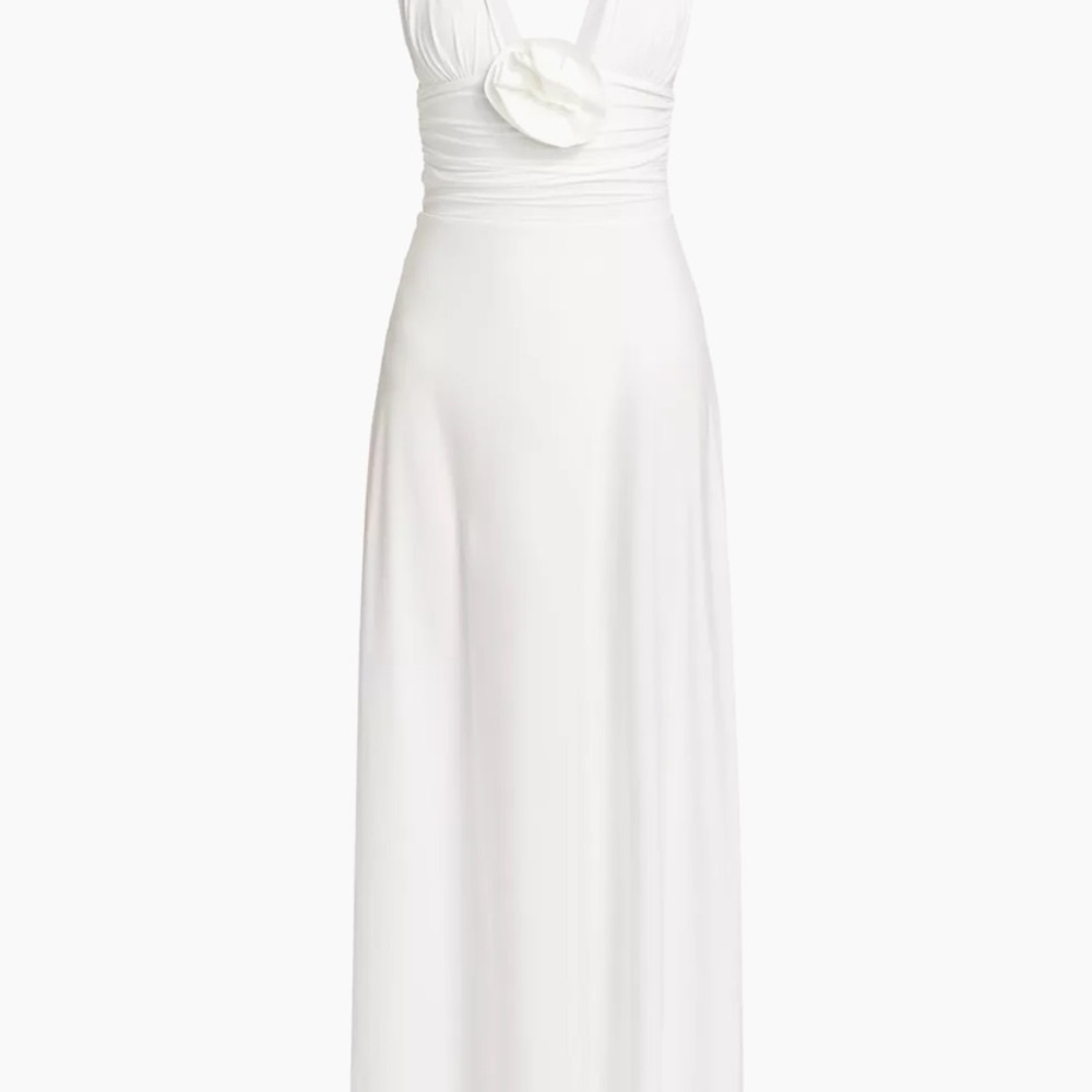 MAYGEL CORONEL Orinoco White Maxi Gown